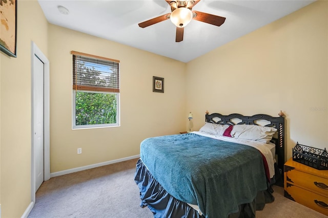 2697 Parrot St, North Port, FL 34286 - bedroom featuring carpet floors and a ceiling fan
