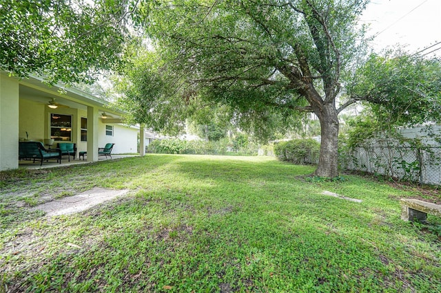 2697 Parrot St, North Port, FL 34286 - view of yard featuring a patio and a ceiling fan