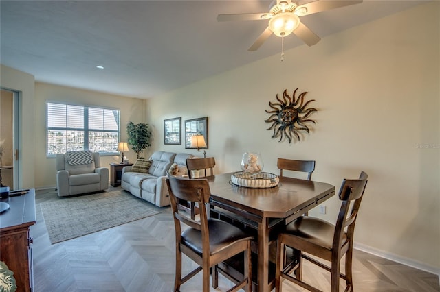 2090 Matecumbe Key Rd Unit 1202, Punta Gorda, FL 33955 - dining space featuring a ceiling fan and recessed lighting