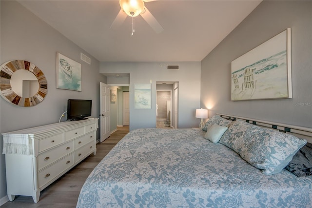 2090 Matecumbe Key Rd Unit 1202, Punta Gorda, FL 33955 - bedroom featuring wood finished floors and ceiling fan