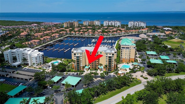 2090 Matecumbe Key Rd Unit 1202, Punta Gorda, FL 33955 - drone / aerial view of a nearby body of water and a marina