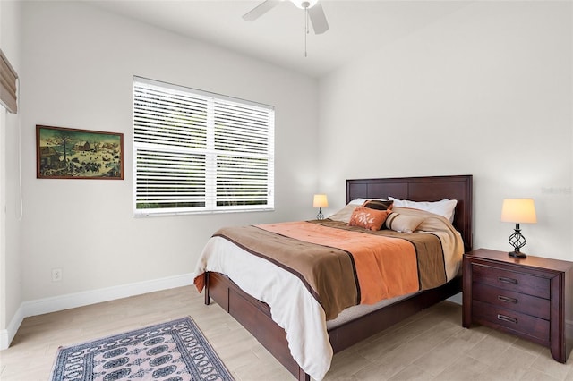 2453 Harbour Dr, Punta Gorda, FL 33983 - bedroom featuring light wood-style flooring and ceiling fan