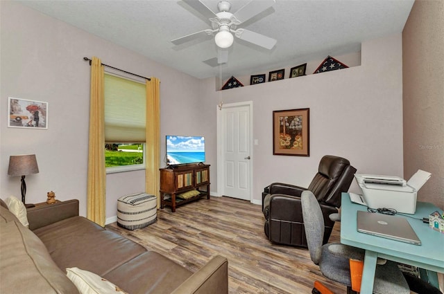771 Rotonda Cir, Rotonda West, FL 33947 - office featuring wood finished floors and ceiling fan
