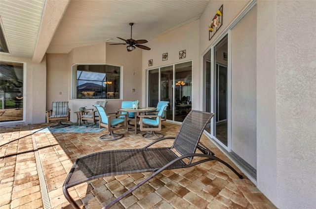 771 Rotonda Cir, Rotonda West, FL 33947 - view of patio with outdoor dining space and a ceiling fan