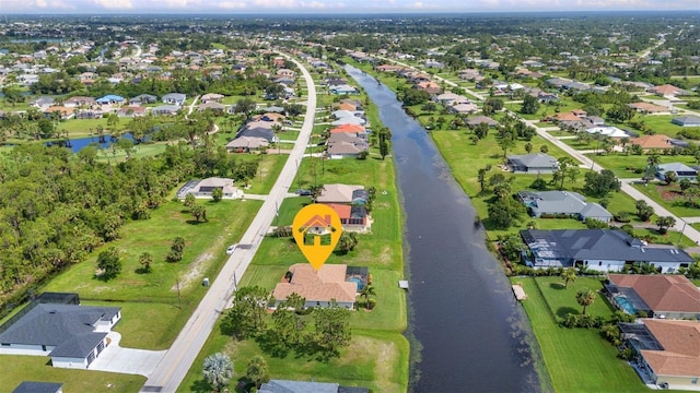 771 Rotonda Cir, Rotonda West, FL 33947 - aerial overview of property's location with a nearby body of water and nearby suburban area