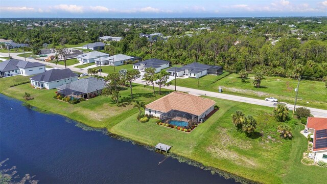 771 Rotonda Cir, Rotonda West, FL 33947 - aerial perspective of suburban area featuring a large body of water