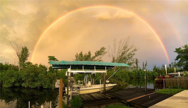 232 Darst Ave, Punta Gorda, FL 33950 - dock with a water view and boat lift