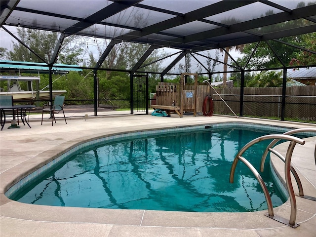 232 Darst Ave, Punta Gorda, FL 33950 - view of pool with a patio area and glass enclosure