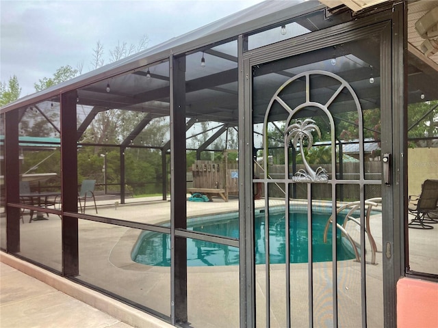 232 Darst Ave, Punta Gorda, FL 33950 - outdoor pool featuring a lanai and a patio area