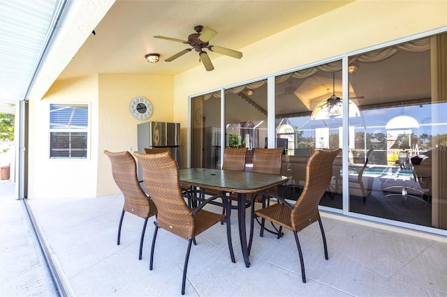 574 Macedonia Dr, Punta Gorda, FL 33950 - view of patio / terrace featuring ceiling fan and outdoor dining area