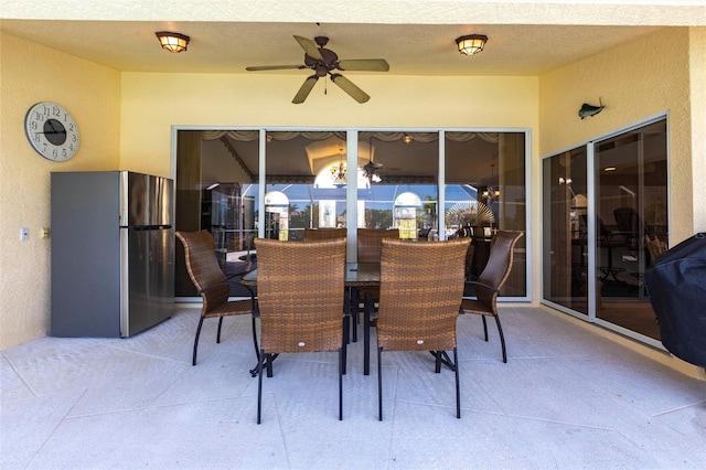 574 Macedonia Dr, Punta Gorda, FL 33950 - view of patio with a ceiling fan and outdoor dining area