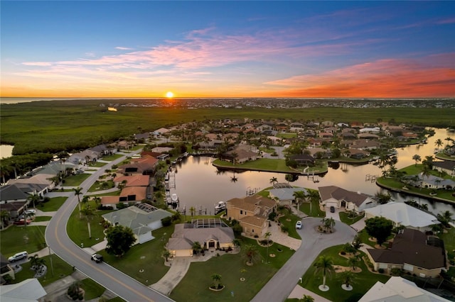 574 Macedonia Dr, Punta Gorda, FL 33950 - aerial overview of property's location with a large body of water and nearby suburban area