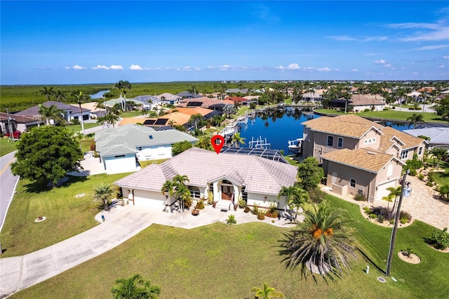 574 Macedonia Dr, Punta Gorda, FL 33950 - aerial view of residential area with a nearby body of water