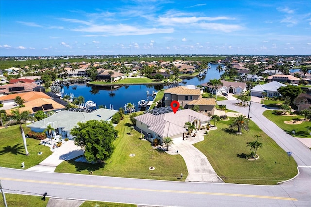 574 Macedonia Dr, Punta Gorda, FL 33950 - aerial perspective of suburban area featuring a large body of water