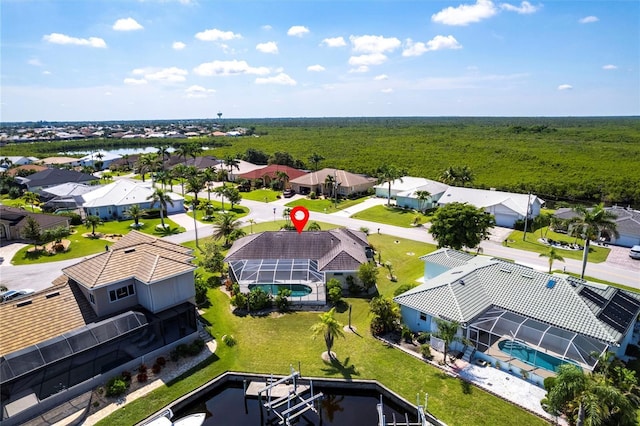 574 Macedonia Dr, Punta Gorda, FL 33950 - aerial view of residential area featuring a forest and a large body of water
