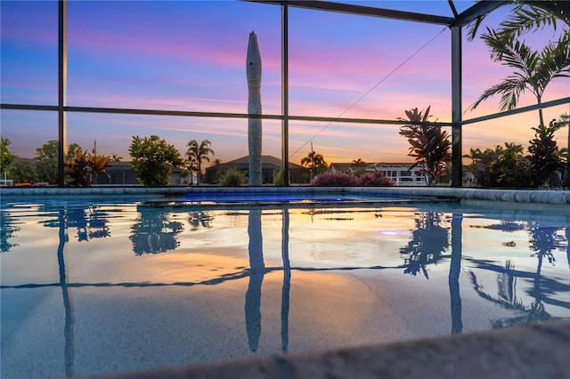 17103 Horizon Ln, Port Charlotte, FL 33948 - view of pool with glass enclosure