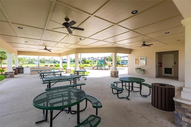 8516 Cache Dr, Sarasota, FL 34240 - surrounding community with a patio