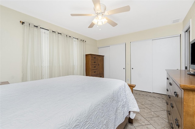 22559 Adorn Ave, Port Charlotte, FL 33952 - bedroom featuring two closets and a ceiling fan