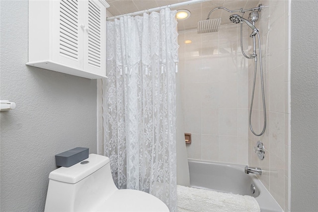 22559 Adorn Ave, Port Charlotte, FL 33952 - full bath with shower / bath combo with shower curtain and a textured wall