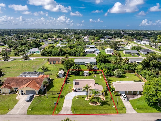 22559 Adorn Ave, Port Charlotte, FL 33952 - aerial view of residential area with property boundaries highlighted