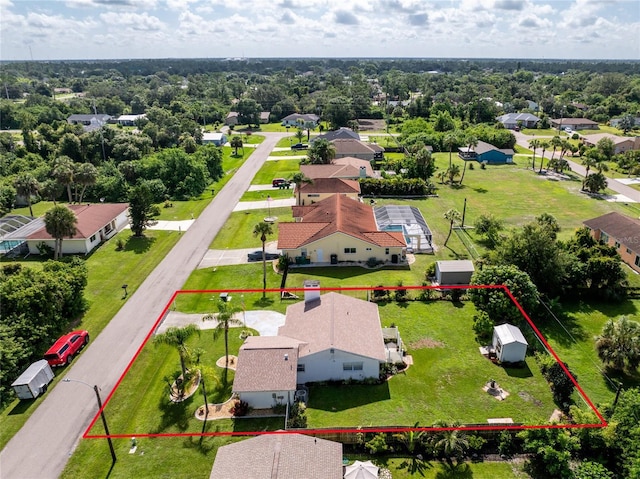 22559 Adorn Ave, Port Charlotte, FL 33952 - aerial view of residential area with property parcel outlined