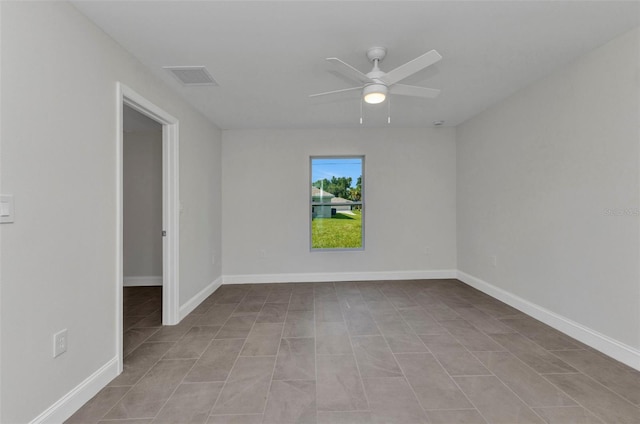 3435 W Price Blvd, North Port, FL 34286 - empty room featuring a ceiling fan and tile patterned floors