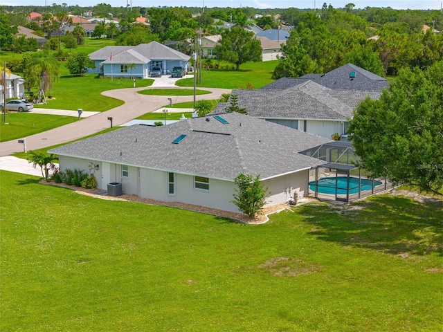 25451 Kowloon Ln, Punta Gorda, FL 33983 - aerial view of residential area with a pool