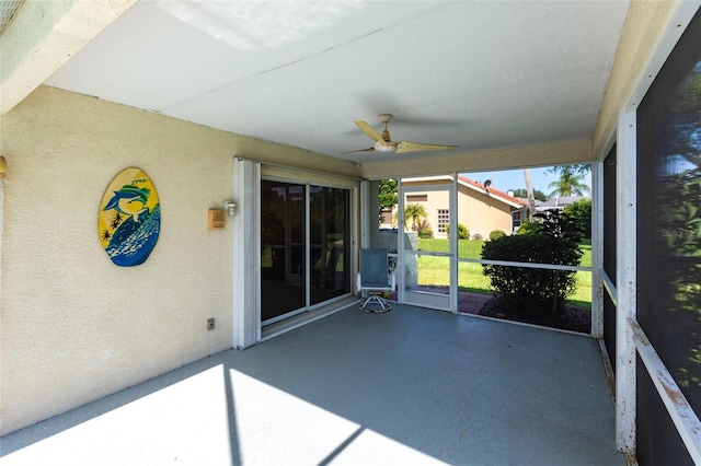 27102 Harbour Oaks Blvd, Punta Gorda, FL 33983 - unfurnished sunroom with ceiling fan