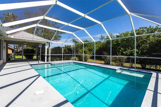 27102 Harbour Oaks Blvd, Punta Gorda, FL 33983 - outdoor pool featuring a patio and a lanai