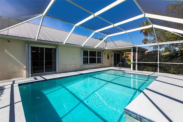 27102 Harbour Oaks Blvd, Punta Gorda, FL 33983 - outdoor pool featuring a patio and a lanai