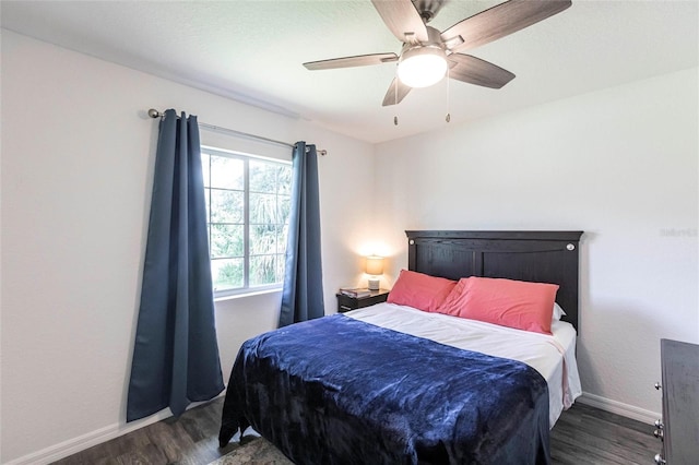 1710 Blackwood Cir, North Port, FL 34288 - bedroom with dark wood-type flooring and ceiling fan