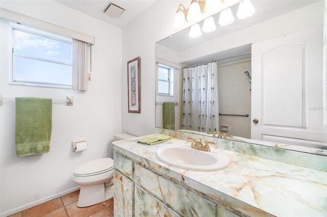 3425 Magnolia Way, Punta Gorda, FL 33950 - bathroom featuring vanity, tile patterned flooring, and a shower with curtain