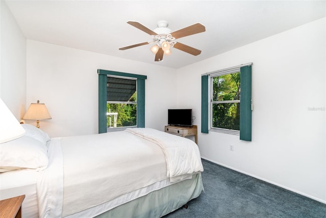 3425 Magnolia Way, Punta Gorda, FL 33950 - carpeted bedroom featuring a ceiling fan and baseboards
