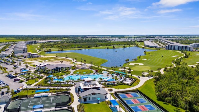 17565 Opal Sand Dr Unit 403, Venice, FL 34293 - drone / aerial view of a large body of water and a golf club