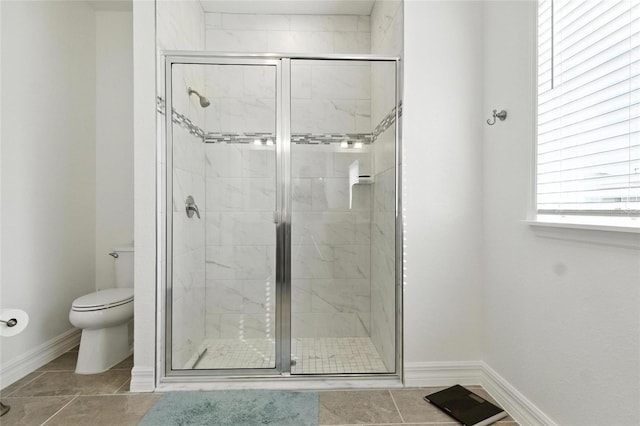 2456 Nabble Ln, North Port, FL 34288 - bathroom with a shower stall and tile patterned floors