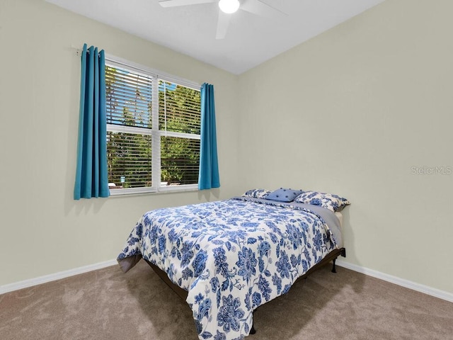 2040 Embarcadero Way N, Fort Myers, FL 33917 - carpeted bedroom featuring baseboards and a ceiling fan