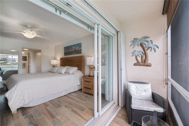 1080 Bal Harbor Blvd Unit 5B, Punta Gorda, FL 33950 - bedroom featuring wood finished floors and ceiling fan