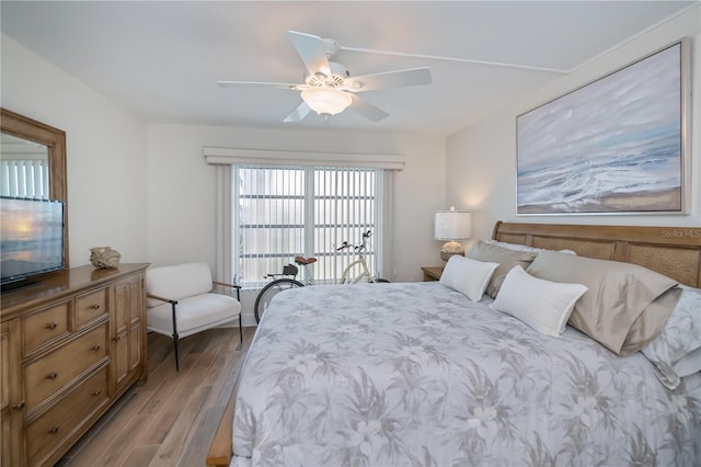 1080 Bal Harbor Blvd Unit 5B, Punta Gorda, FL 33950 - bedroom featuring wood finished floors and ceiling fan