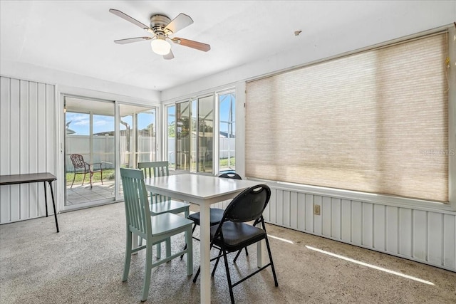 740 Dobell Ter NW, Port Charlotte, FL 33948 - sunroom featuring ceiling fan and outdoor dining area