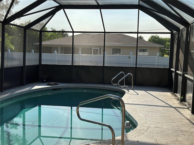 4222 Cockrell St, Port Charlotte, FL 33948 - view of pool featuring a patio and glass enclosure