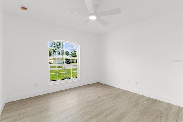 2399 Redstone Ave, North Port, FL 34288 - spare room featuring light wood-type flooring and ceiling fan