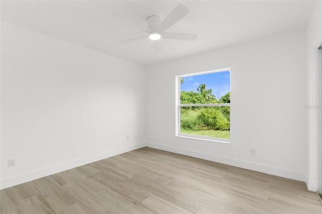 2399 Redstone Ave, North Port, FL 34288 - spare room with light wood-style floors and a ceiling fan
