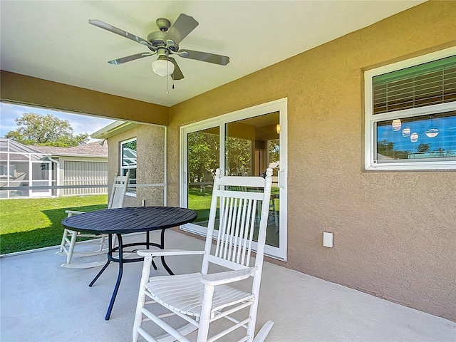 5493 Jody Ave, North Port, FL 34288 - view of patio with a ceiling fan
