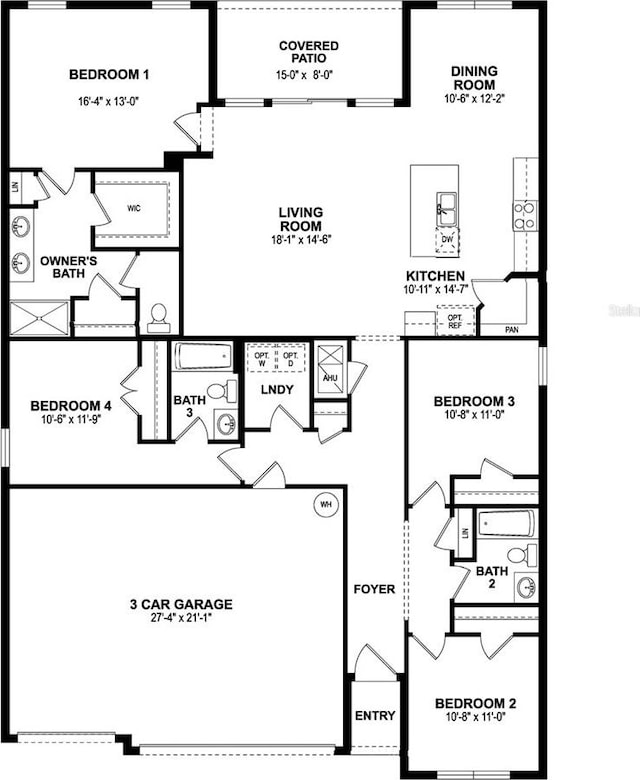 16468 Tonawanda Dr, Punta Gorda, FL 33955 - view of floor plan / room layout