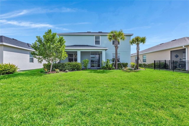 17395 Palmetto Pass Ln, Punta Gorda, FL 33982 - rear view of property with a sunroom
