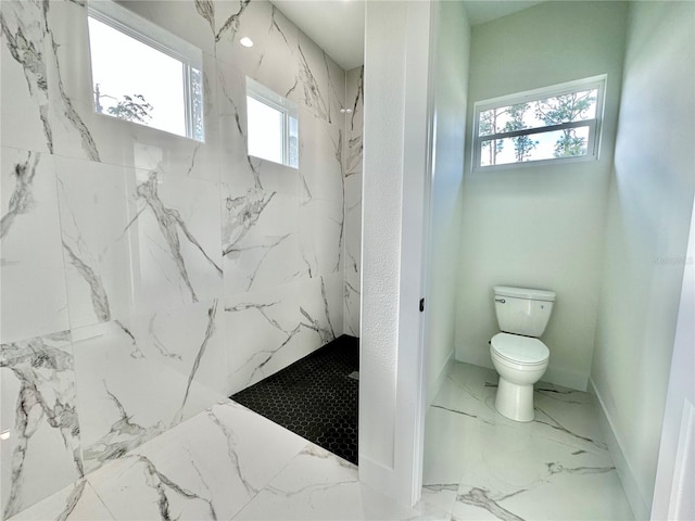 4748 Sylvania Ave, North Port, FL 34286 - full bath with a marble finish shower and marble tiled floors