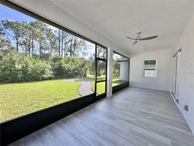 4748 Sylvania Ave, North Port, FL 34286 - unfurnished sunroom with ceiling fan