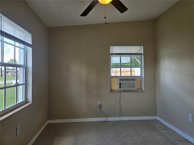 21552 Holdern Ave, Port Charlotte, FL 33952 - unfurnished room featuring cooling unit and ceiling fan