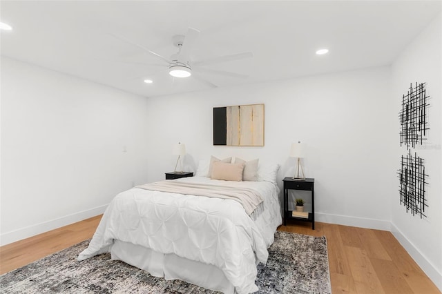 11772 96th Pl, Seminole, FL 33772 - bedroom featuring light wood-style flooring, recessed lighting, and ceiling fan