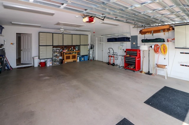 1855 Silver Palm Rd, North Port, FL 34288 - garage with electric panel and a garage door opener